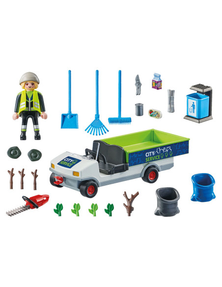 PM71433,Playmobil - Maturator De Strazi Cu Vehicul