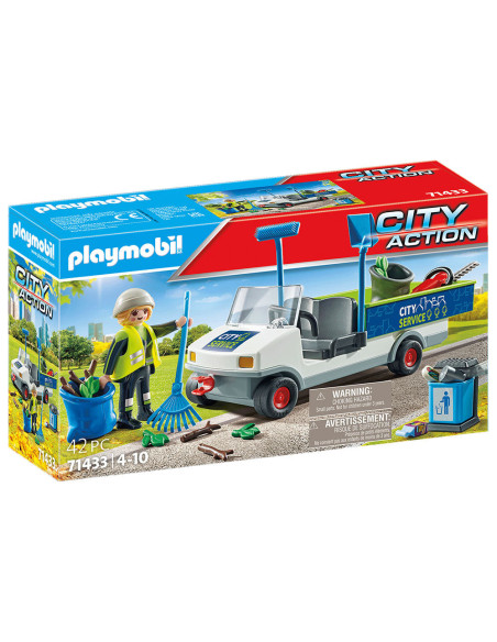 PM71433,Playmobil - Maturator De Strazi Cu Vehicul