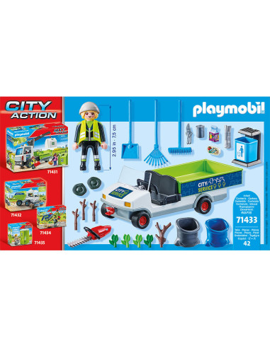 PM71433,Playmobil - Maturator De Strazi Cu Vehicul