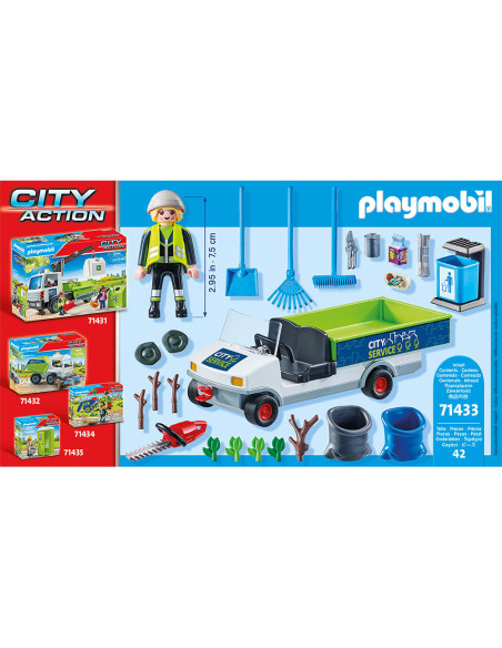 PM71433,Playmobil - Maturator De Strazi Cu Vehicul