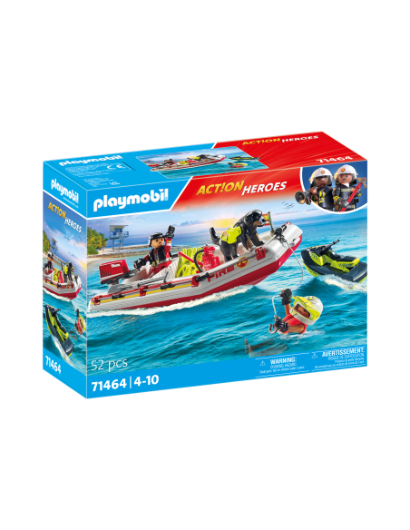 PM71464,Playmobil-BARCA DE SALVARE CU SCUTER ACVATIC