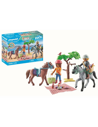PM71470,Playmobil-DRUMETIE LA PLAJA CU CAII AMELIA SI BEN