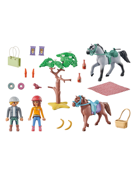 PM71470,Playmobil-DRUMETIE LA PLAJA CU CAII AMELIA SI BEN