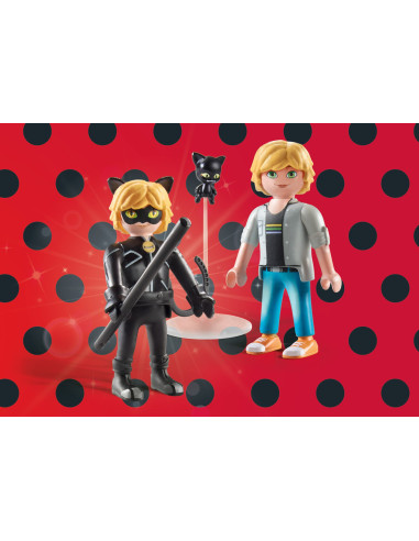 PM71337,Playmobil-MIRACULOUS ADRIEN SI CAT NOIR