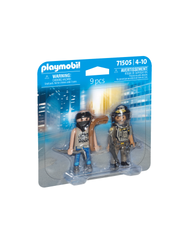 PM71505,Playmobil-SET 2 FIGURINE POLITIST CU HOT