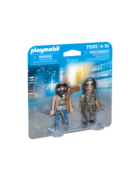 PM71505,Playmobil-SET 2 FIGURINE POLITIST CU HOT