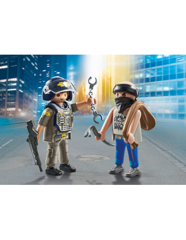 PM71505,Playmobil-SET 2 FIGURINE POLITIST CU HOT