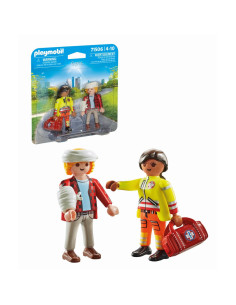 PM71506,Playmobil-SET 2 FIGURINE PARAMEDIC CU PACIENT