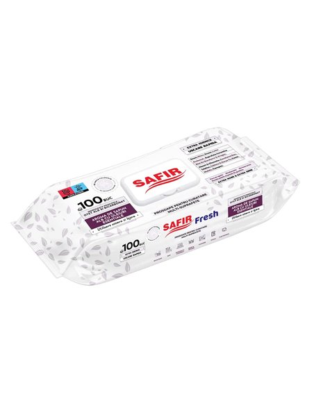 Servetele umede pentru suprafete cu otet alb si bicarbonat Safir, 100 buc/set