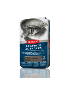 DW2306195,Carbune XL solubil grafit inktense Derwent, cutie metal, 6/set