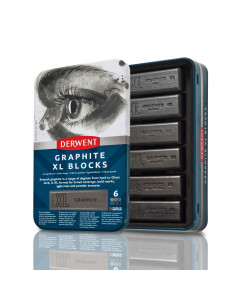 DW2306195,Carbune XL solubil grafit inktense Derwent, cutie metal, 6/set 2