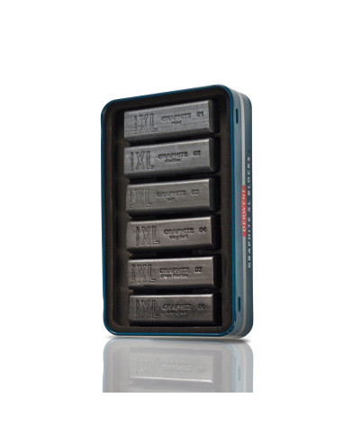 DW2306195,Carbune XL solubil grafit inktense Derwent, cutie metal, 6/set