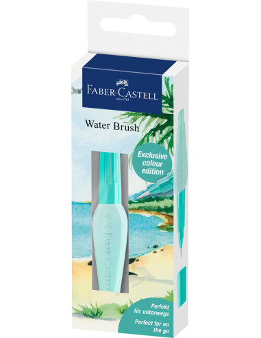 FC185107,Pensula cu rezervor apa tropical M Faber-Castell FC185107, Turcoaz