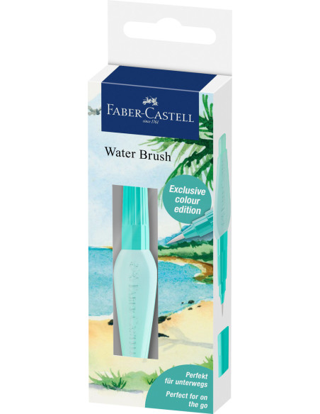 FC185107,Pensula cu rezervor apa tropical M Faber-Castell FC185107, Turcoaz