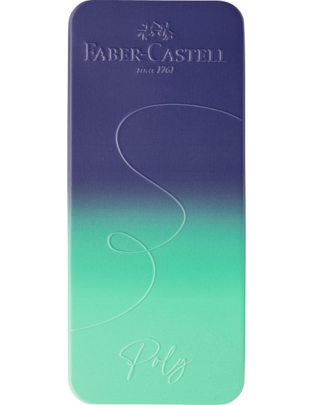 FC241055,Set stilou penita M + pix XB Poly Flow Faber-Castell FC241055, Albastru-turcoaz