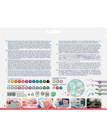 FC161002,Set 30 markere creative Faber-Castell Goldfaber creative haven 1.5 mm