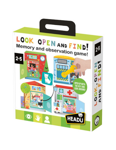 HE60544,Headu - Joc Montessori observa deschide si gaseste care antreneaza memoria si observatia 2-5 ani