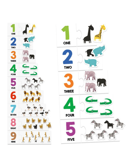 HE57571,Headu - Montessori cartonase tactile cu numere si animale