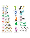 HE57571,Headu - Montessori cartonase tactile cu numere si animale
