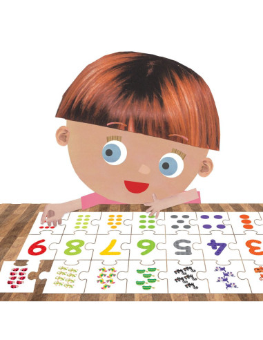 HE54907,Headu - Puzzle sa invatam numerele de la 1 la 9