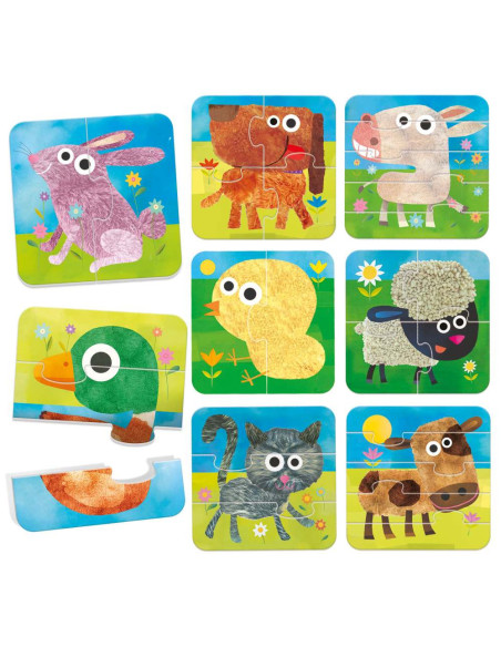 HE55515,Headu - 8 puzzleuri progresive animale de la ferma