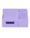 Suport birou din plastic cu 5 compartimente Ecada 95105L, Lila