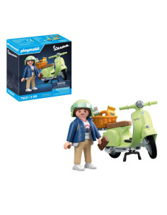 PM71621,Playmobil - Vespa verde cu o femeie