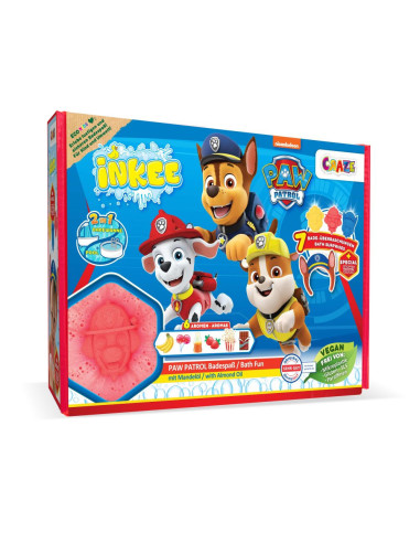 CRZ53799,Craze - Set cadou de baie Inkee cu 7 surprize Paw Patrol