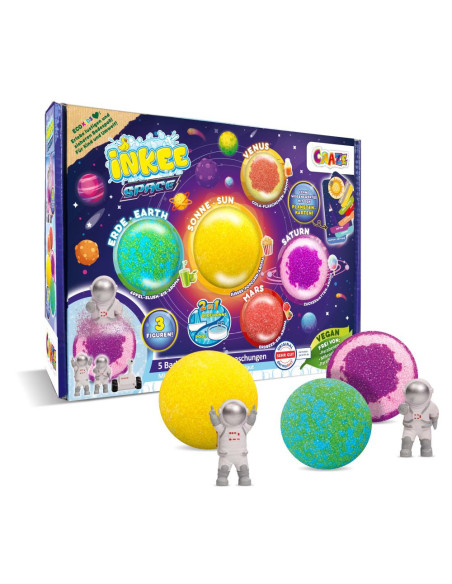 CRZ37645,Craze - Set 5 bile de baie Inkee Sistemul Solar si 3 surprize