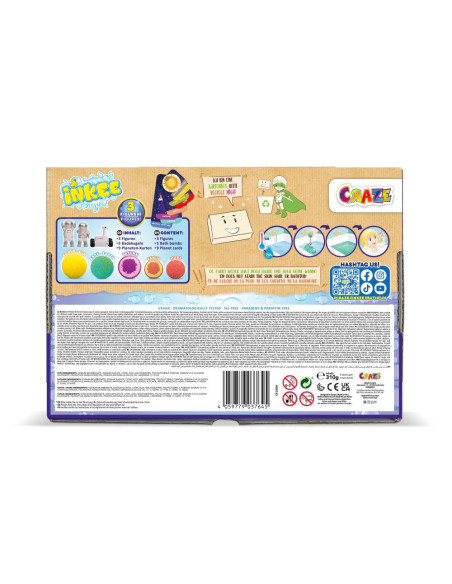 CRZ37645,Craze - Set 5 bile de baie Inkee Sistemul Solar si 3 surprize