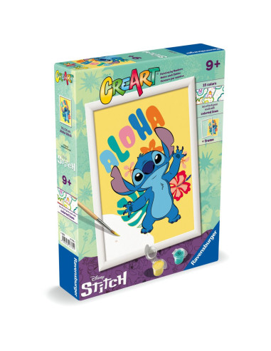 RVSPBN23769,Ravensburger - CreArt pictura pe numere pentru copii Aloha Disney Stitch