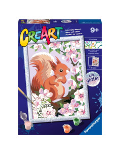 RVSPBN20180,Ravensburger - CreArt pictura pe numere pentru copii cu sclipici veverita