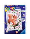RVSPBN20180,Ravensburger - CreArt pictura pe numere pentru copii cu sclipici veverita