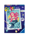 RVSPBN23568,Ravensburger - CreArt pictura pe numere pentru copii cu sclipici sirena