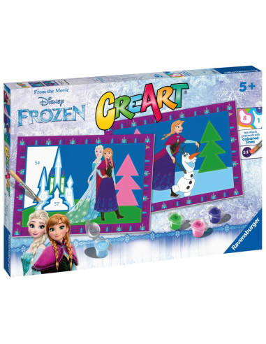 RVSPBN23555,Ravensburger - CreArt pictura pe numere pentru copii 2 sabloane Disney Frozen