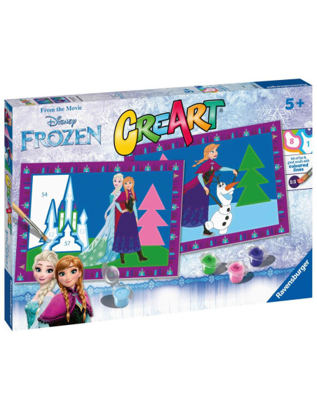 RVSPBN23555,Ravensburger - CreArt pictura pe numere pentru copii 2 sabloane Disney Frozen