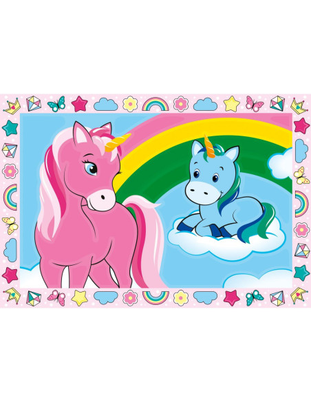 RVSPBN23699,Ravensburger - CreArt pictura pe numere pentru copii 2 sabloane unicorni veseli
