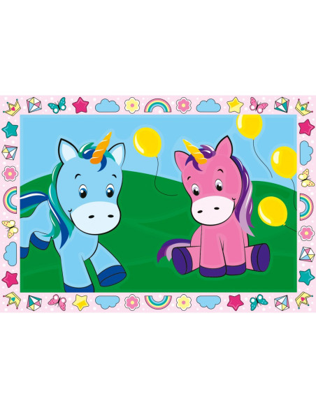 RVSPBN23699,Ravensburger - CreArt pictura pe numere pentru copii 2 sabloane unicorni veseli