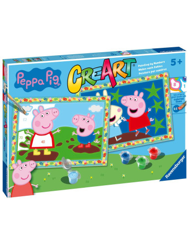 RVSPBN23570,Ravensburger - CreArt pictura pe numere pentru copii 2 sabloane Peppa Pig
