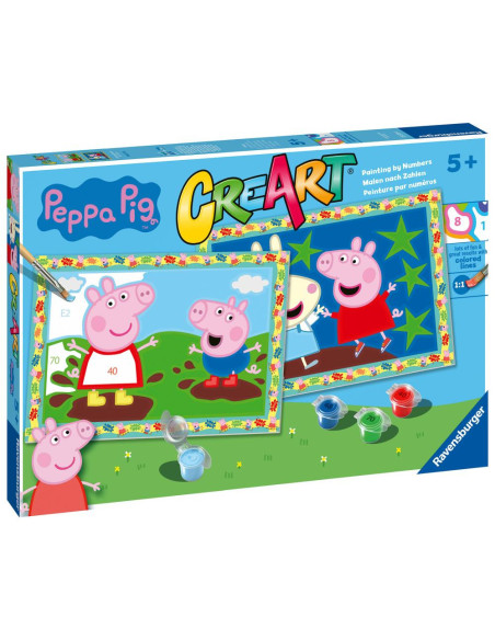 RVSPBN23570,Ravensburger - CreArt pictura pe numere pentru copii 2 sabloane Peppa Pig
