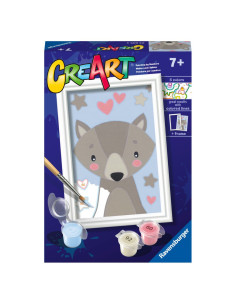 RVSPBN23605,Ravensburger - CreArt pictura pe numere pentru copii lup dragut 2