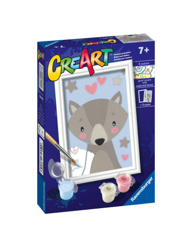 RVSPBN23605,Ravensburger - CreArt pictura pe numere pentru copii lup dragut