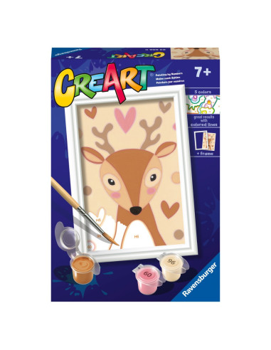 RVSPBN23606,Ravensburger - CreArt pictura pe numere pentru copii cerb dragut