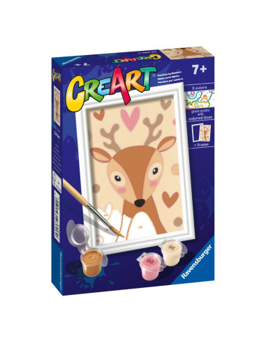 RVSPBN23606,Ravensburger - CreArt pictura pe numere pentru copii cerb dragut
