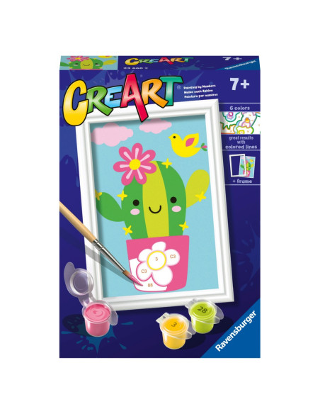 RVSPBN23660,Ravensburger - CreArt pictura pe numere pentru copii cactus in ghiveci