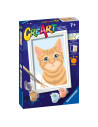 RVSPBN23717,Ravensburger - CreArt pictura pe numere pentru copii pisicuta portocalie