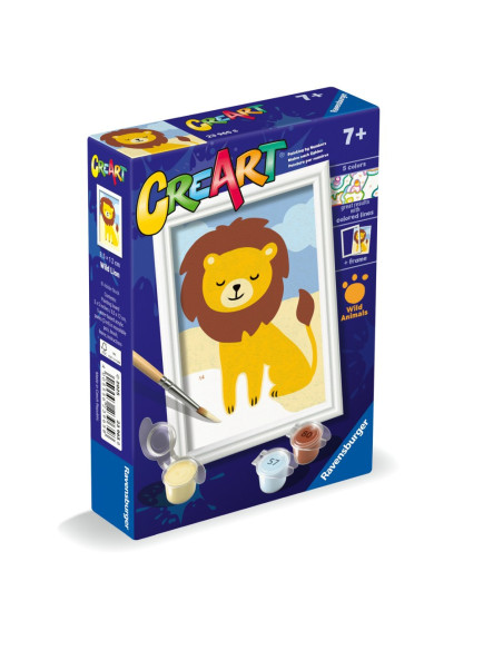 RVSPBN23965,Ravensburger - CreArt pictura pe numere pentru copii leu salbatic