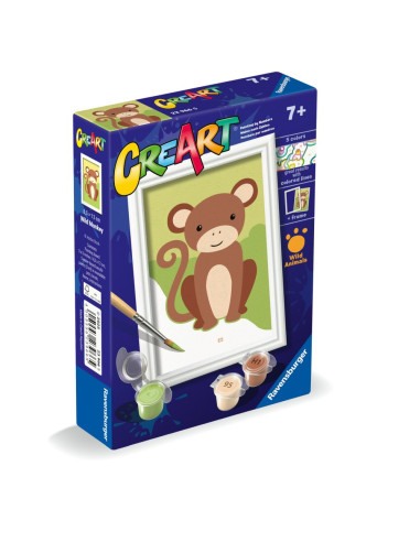 RVSPBN23966,Ravensburger - CreArt pictura pe numere pentru copii maimuta salbatica