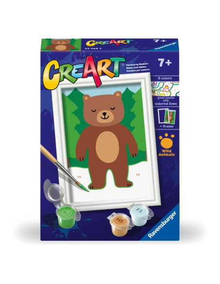 RVSPBN23968,Ravensburger - CreArt pictura pe numere pentru copii urs salbatic