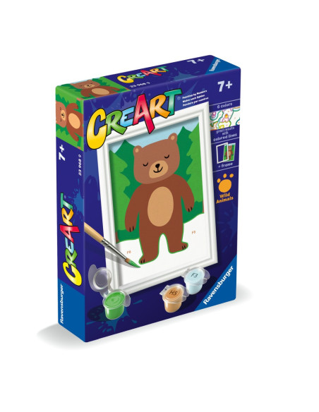 RVSPBN23968,Ravensburger - CreArt pictura pe numere pentru copii urs salbatic